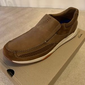 Clarks Langton Easy, Men’s size 11, Medium width, Tan nubuck.